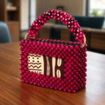 Zola Nyota – Sac à Main Perlé Rouge & Wax | Sacoches de Paty – Image 2
