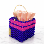 Zuri Royale – Sac à Main Perlé Violet & Rose | Sacoches de Paty