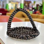 AKUA – Corbeille Décorative en Perles Noires & Fumées | Sacoches de Paty – Image 2