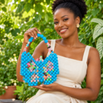 AYANA – Mini Sac Papillon Perlé Bleu Royal | Sacoches de Paty – Image 4