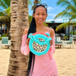 AYO – Sac Bandoulière Crocheté Turquoise & Corail | Sacoches de Paty – Image 3