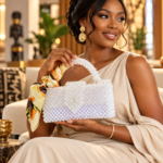 NURU – Pochette Baguette Perlée Blanche | Sacoches de Paty – Image 4