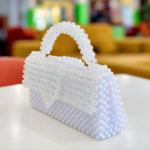 NURU – Pochette Baguette Perlée Blanche | Sacoches de Paty – Image 2
