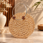 ZURI – Sac à Main Rond Perlé Cristal & Doré | Sacoches de Paty – Image 2